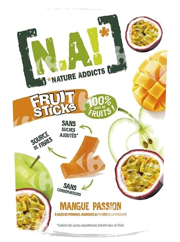 Gommes Fruit Sticks Mangue Passion Nature Addict 35 g
