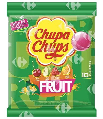 Sucettes Fruit Chupa Chups 10 pièces