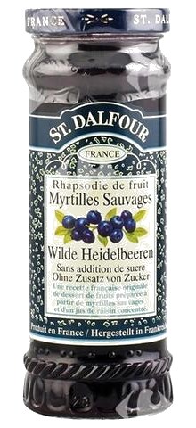 Confiture de Fruits Myrtilles Sans Sucre Saint Dalfour 284 g