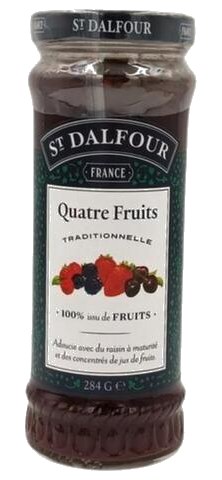 Confiture Quatre Fruits Sans Sucre Saint Dalfour 284 g
