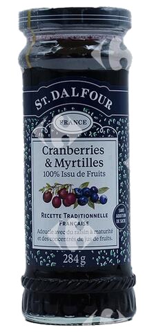 Confiture Airelle et Myrtille Sans Sucre Saint Dalfour 284 g