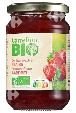 Confiture de Fraise au Sucrede Canne Carrefour Bio 360 g