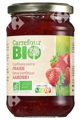 Confiture de Fraise au Sucrede Canne Carrefour Bio 360 g