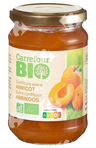 Confiture d'Abricot au Sucre de Canne Carrefour Bio 360 g