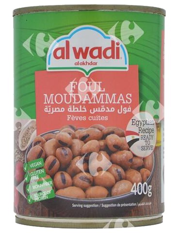 Foul Moudammas sans Gluten Al Wadi 400 g