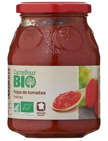Sauce Bio Pulpe de Tomates Fraîches Carrefour Bio 400 g