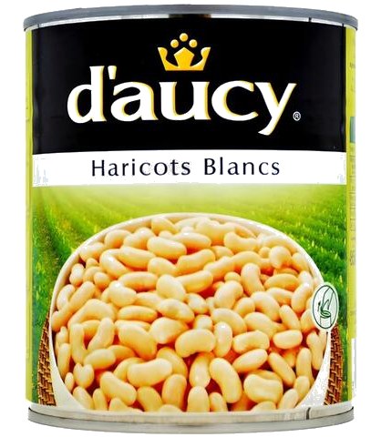 Conserve de Haricots Blancs Nature D'Aucy 400 g