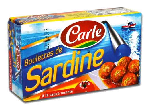 Conserve de Boulettes de Sardines à la Sauce Tomate Carle 125 g