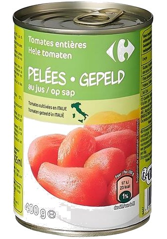 Conserve de Tomate Entières Pelées Carrefour 400 g