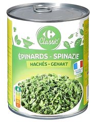 Conserve d'Épinards Hachés Carrefour 795 g
