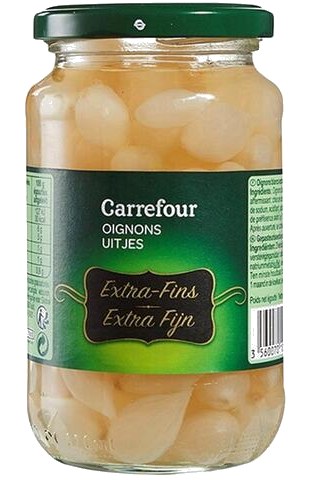 Bocal en Verre Oignons Extra Fins Carrefour 330 g