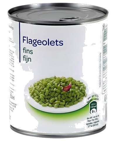 Conserve de Flageolets Extra-Fins Carrefour Blanc 800 g