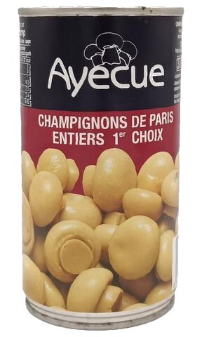 Conserve de Champignons de Paris Entiers 1er Choix Ayecue 400 g