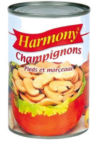 Conserve de Champignons Coupés Harmony 400 g