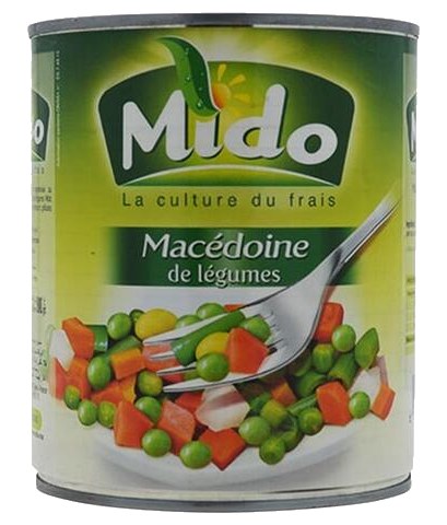 Conserve de Macédoine Légumes Mido 800 g