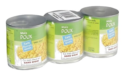 Pack de 3 Conserves de Maïs Sans Sucre Ajouté Carrefour 3x212 ml