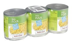 Pack de 3 Conserves de Maïs Sans Sucre Ajouté Carrefour 3x212 ml