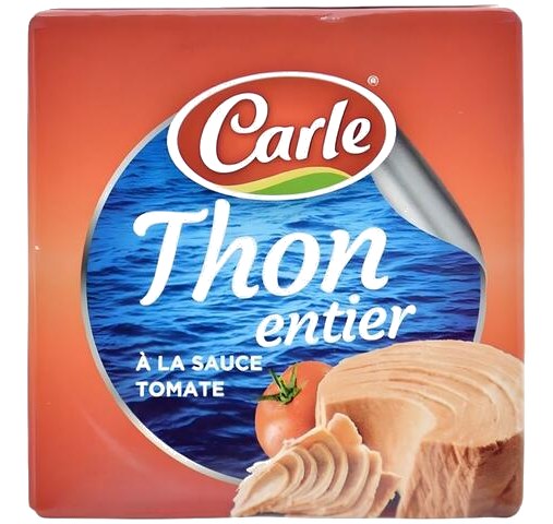 Conserve de Thon Entier à la Sauce Tomate Carle 110 g
