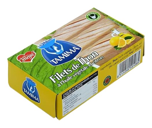 Conserve de Filets de Thon à l'Huile Végétale et Citron Tamima 125 g