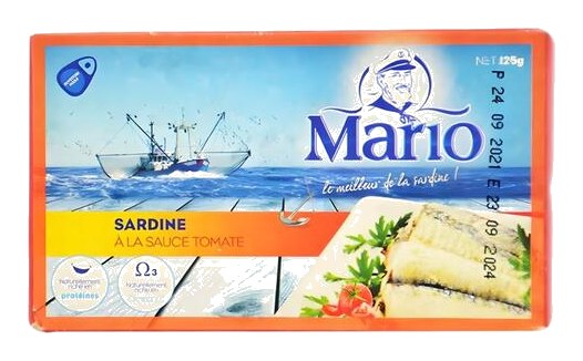 Conserve de Sardines à la Sauce Tomate Mario 125 g
