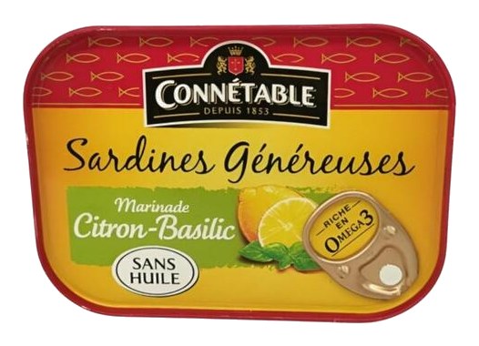 Sardines Généreuse Marinées Citron & Basilic Connétable 140 g
