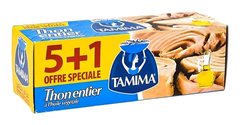 Lot de 6 Conserves de Thon Entier à l'Huile Végétale Tamima 6x80 g (6ème Offert)