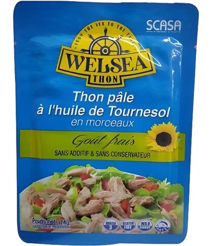 Thon Pâle à l'Huile de Tournesol Welsea 74 g
