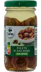 Filets d'Anchois aux Câpres Extra Carrefour 100 g