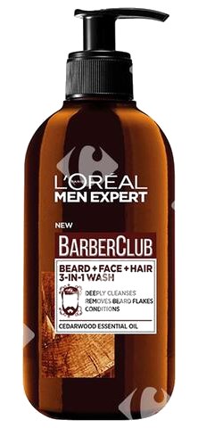 Gel Nettoyant 3en1 BarberClub L'Oréal Men Expert 200 ml