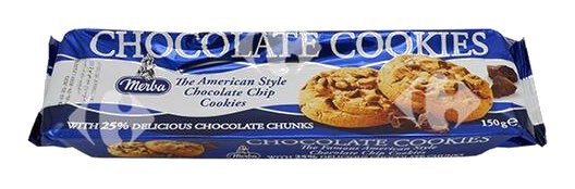 Cookies Chocolat 25% Chunks Merba 150 g