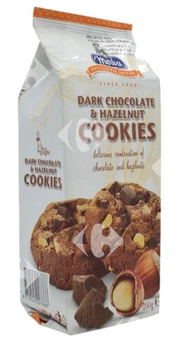Cookies Chocolat Noir Noisettes Merba 200 g