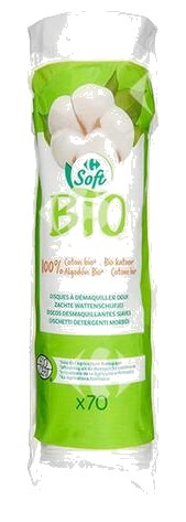 Disques Démaquillants Bio Carrefour 70 unités