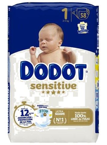 Dodot Couches Sensitive JP T1 58 Unités