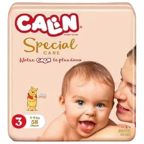 Couches Midi Taille 3 Jumbo Pack Special Care Calin 58 unités