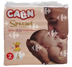 Couches Mini Taille 2 Jumbo Pack Special Care Calin 76 unités