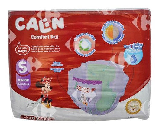 Couches Taille 5 Junior Value Pack Calin 28 unités