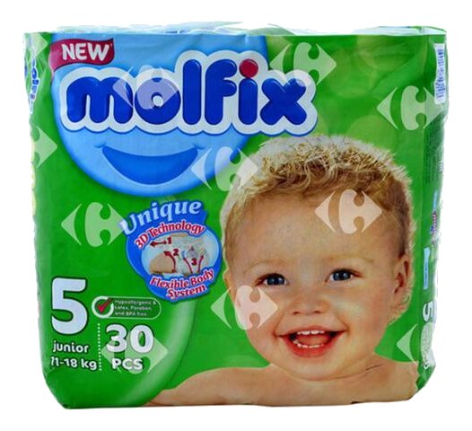 Couches Taille 5 Junior Value Pack Molfix 30 unités