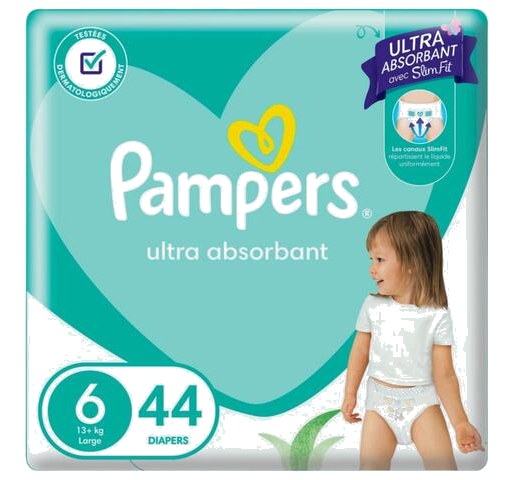 Couches Bébé Baby-dry Taille 6 (13 kg+) Pampers 44 unités