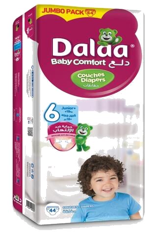Couches Bébé Junior Taille 6 Jumbo Dalaa 44 unités