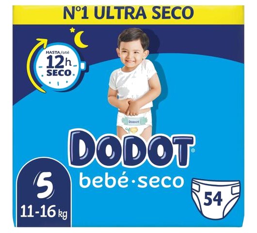 Couches Bébé Bebe Seco Taille 5 (11-16 kg) Dodot 54 unités
