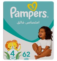Couches Bébé Baby-dry Taille 4 (9-18 kg) Pampers 62 unités