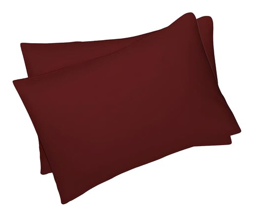 Taie d'Oreiller Richbond Microfibre Lie de Vin 50x70 cm