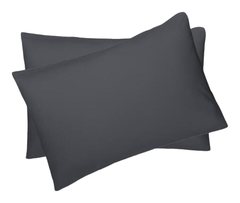 Taie d'Oreiller Richbond Microfibre Gris Carbone 50x70 cm
