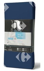 Drap Housse en Microfibre Bleu Nuit 100% Cotonelle Richbond 160x200cm