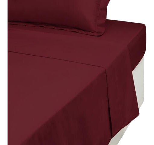 Drap Housse en Microfibre Bordeaux Richbond 140×190 cm