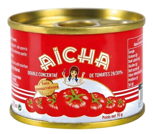 Conserve de Double Concentré de Tomates Aicha 70 g