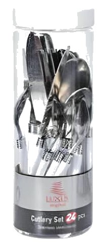 Ménagère en Inox avec Manche Coloré 24 pièces -CUT-P13