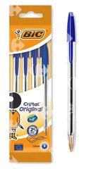 Stylo à Bille Cristal Médium Bleu Bic 4 unités