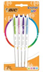Stylo à Bille Cristal Up Couleurs Assorties Bic 4 unités