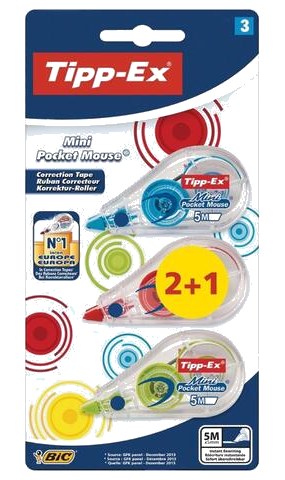 Mini Pocket Mouse Blister BIC 2 pièces + 1 Gratuit